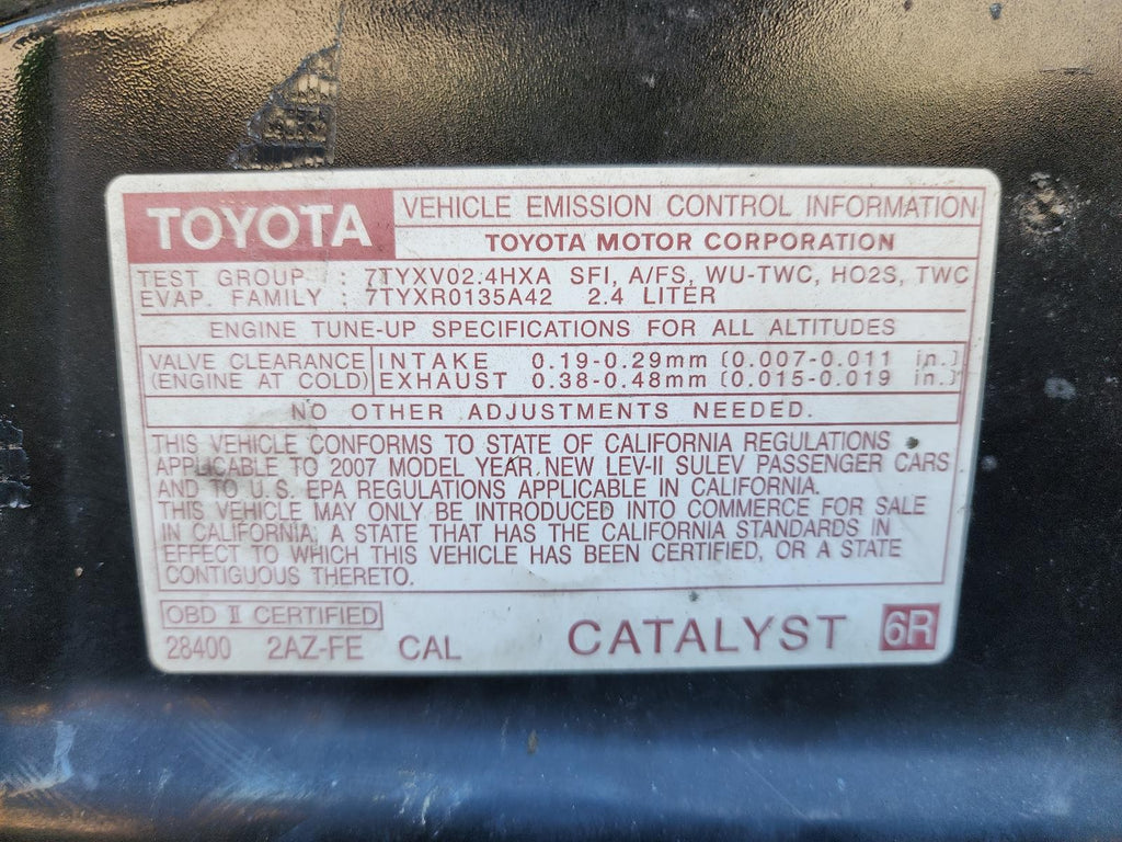 Used Starter Motor fits: 2011 Toyota Camry 1.7kw Grade A