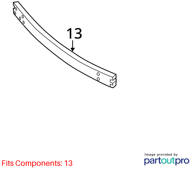 Used Front Bumper Reinforcement Front fits: 2018 Nissan Pathfinder automatic eme