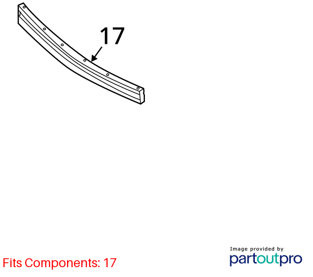 Used Front Bumper Reinforcement Front fits: 2017 Nissan Rogue VIN J 1st digit Ja