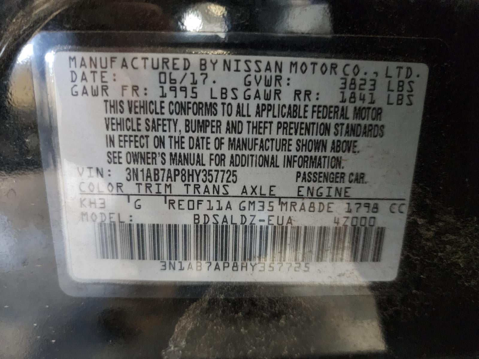 Used Alternator fits: 2017 Nissan Sentra 1.8 Grade A