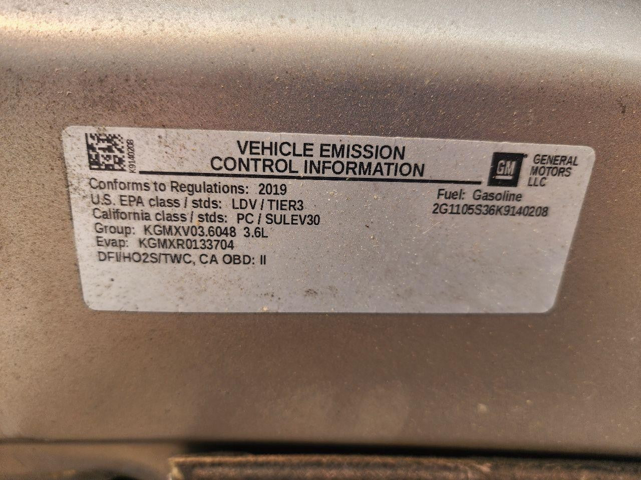 Used Engine Coolant Reservoir fits: 2019 Chevrolet Impala  Grade A