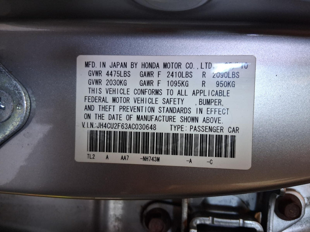 Used Rear Left Door Window Regulator Rear fits: 2010 Acura Tsx electric assembly