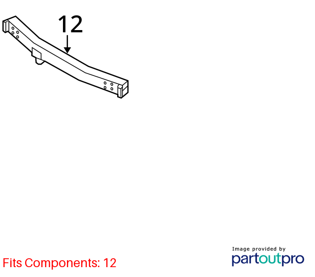 Used Front Bumper Reinforcement Front fits: 2010 Infiniti G37 Sdn Front Grade A