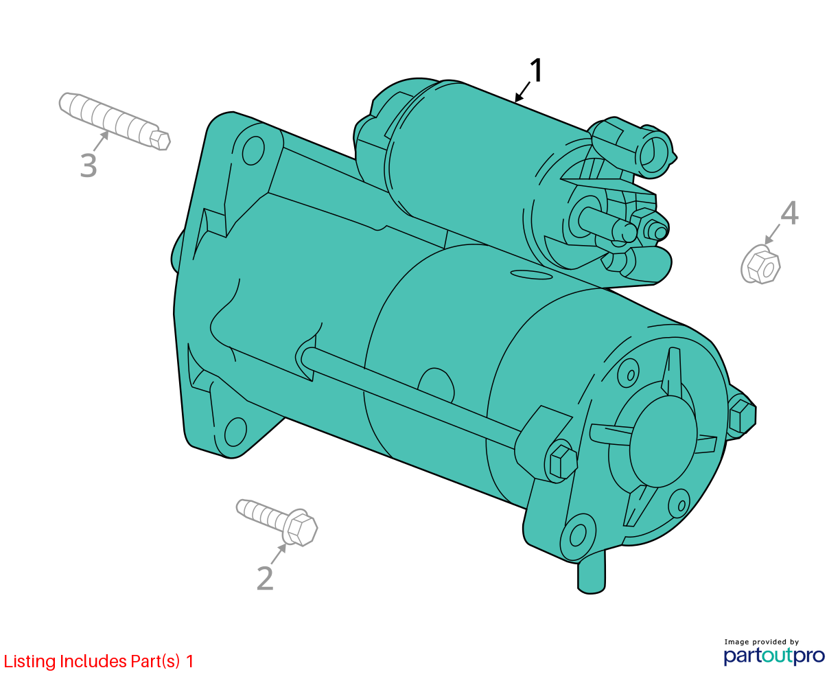 Used Starter Motor fits: 2022 Chevrolet Trax  Grade A
