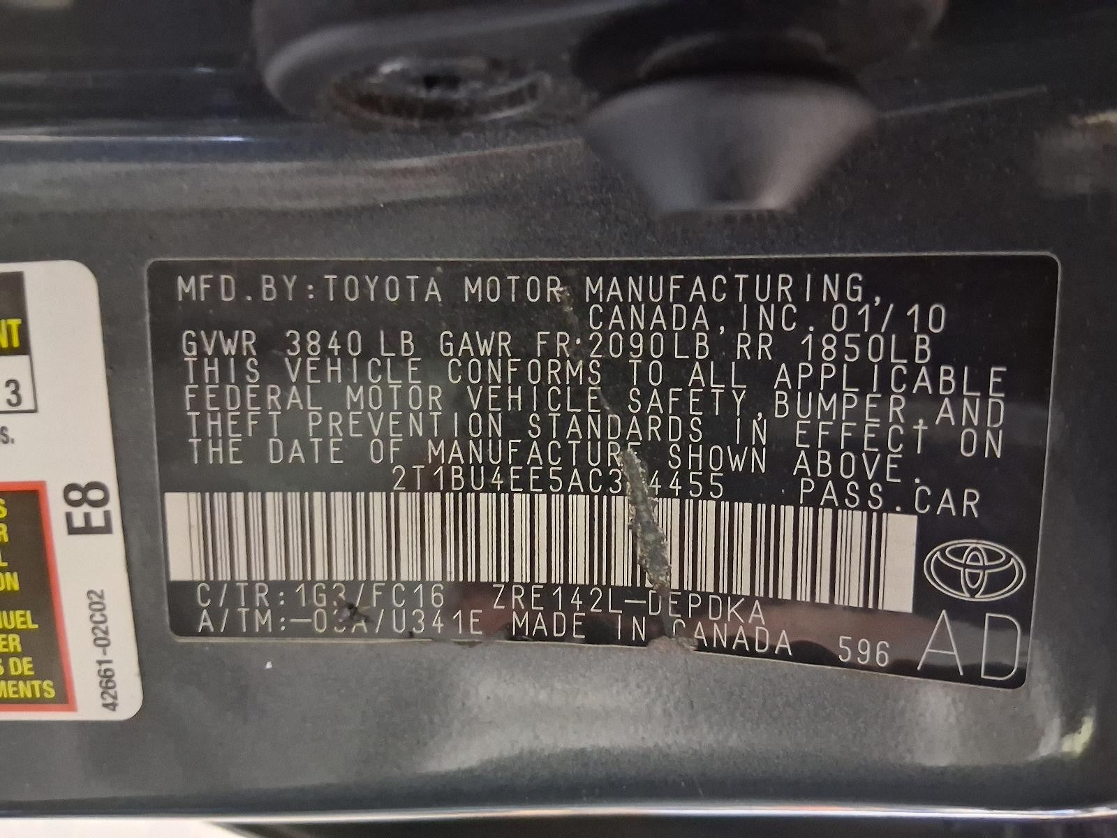Used Front Bumper Reinforcement Front fits: 2010 Toyota Corolla Front Grade A