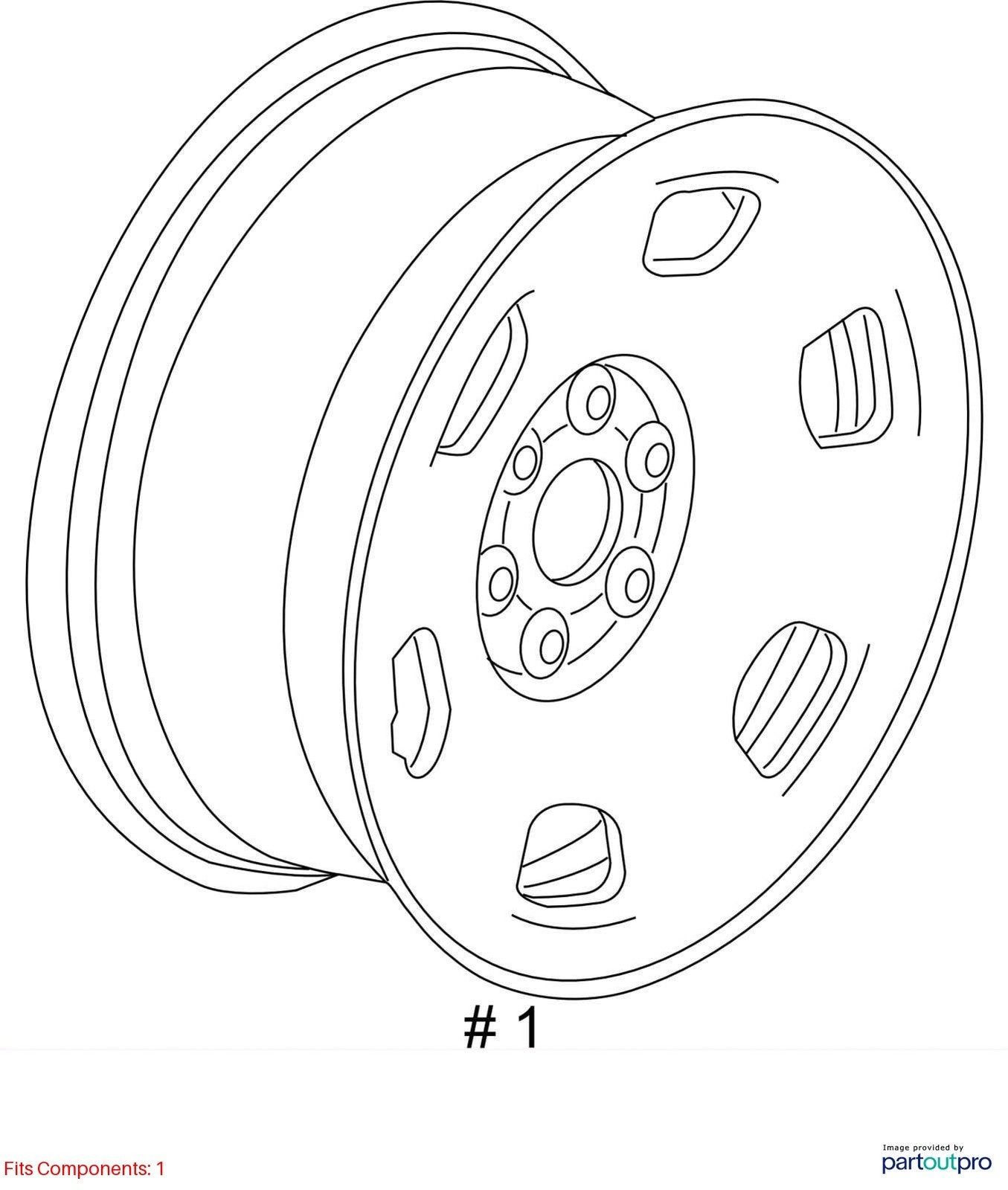 Used Wheel fits: 2016 Chevrolet Colorado 16x7 steel Grade A
