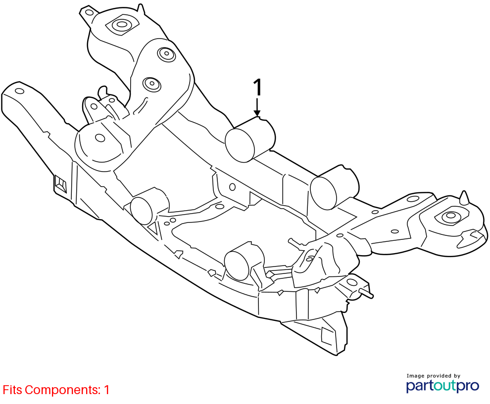 Used Rear Frame Crossmember fits: 2019 Ford Escape Rear 4x4 Rear Grade A