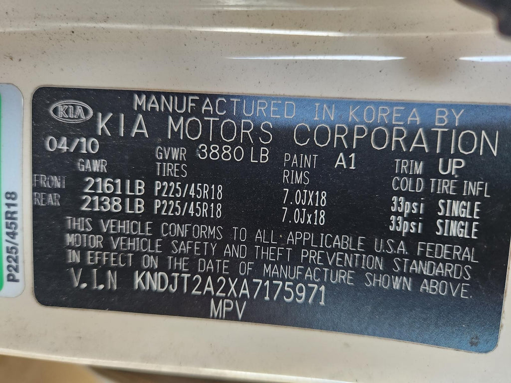 Used Starter Motor fits: 2010 Kia Soul 2.0L AT Grade C