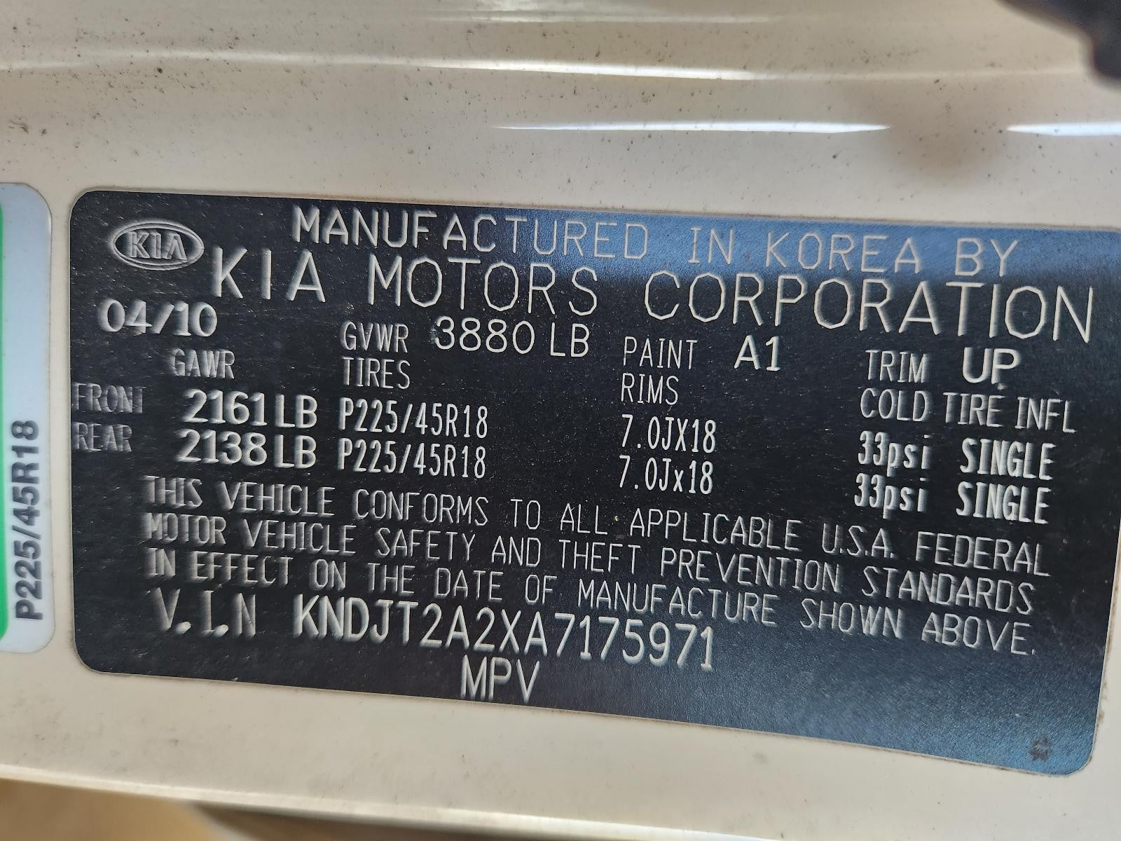 Used Starter Motor fits: 2010 Kia Soul 2.0L AT Grade C
