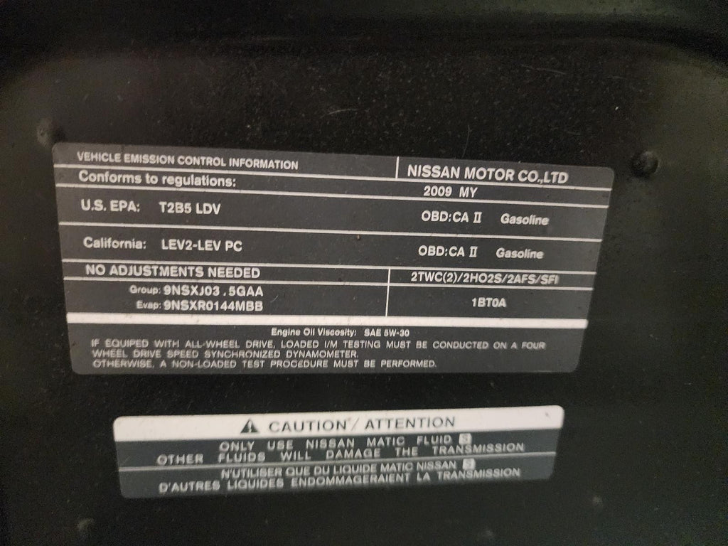 Used Rear Bumper Reinforcement Rear fits: 2009 Infiniti EX35 Rear Grade A