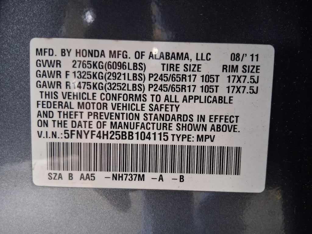 Used A/C Selector Switch fits: 2011 Honda Pilot LX manual front Grade A