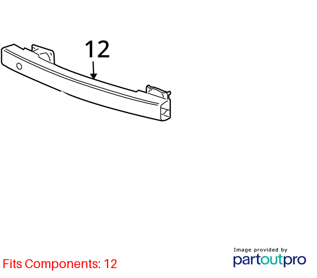 Used Front Bumper Reinforcement Front fits: 2006 Cadillac Srx Front Grade A