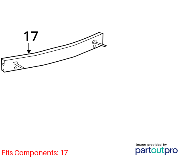 Used Rear Bumper Reinforcement Rear fits: 2013 Toyota Avalon Rear Grade A