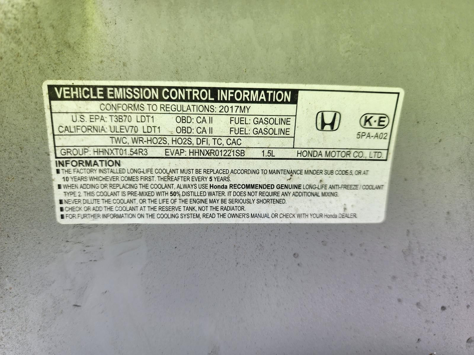Used A/C Compressor fits: 2017 Honda Cr-v 1.5L turbo Grade A