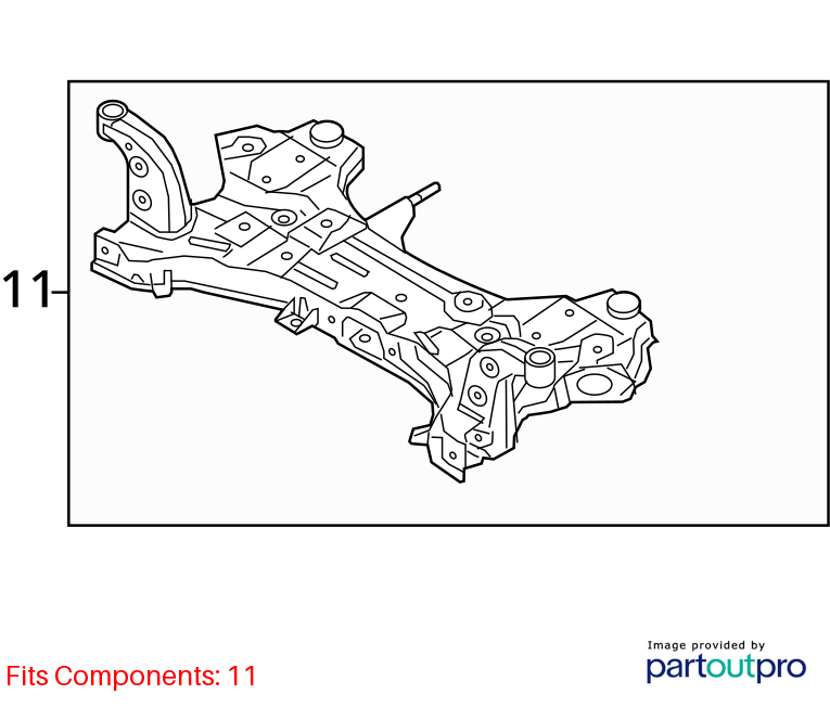 Used Front Frame Crossmember fits: 2017 Hyundai Elantra front Sedan Korea built