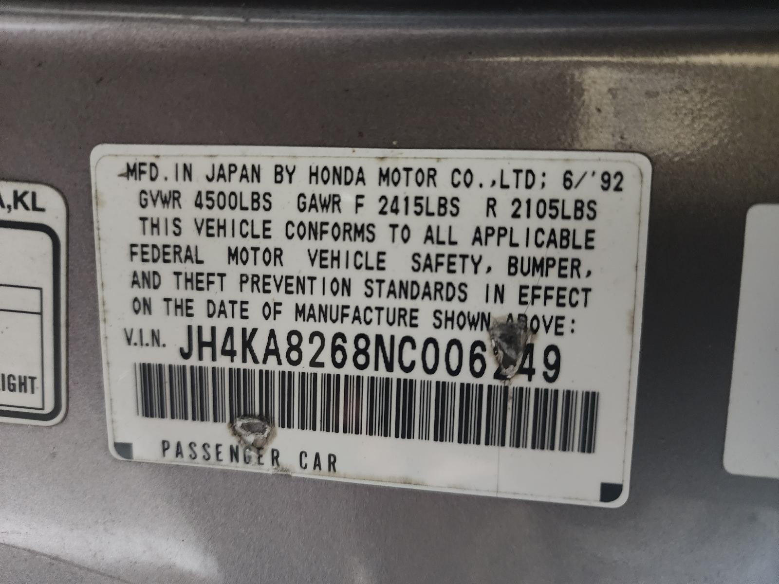 Used Engine Control Module (ECM) fits: 1992 Acura Legend Electronic Control Modu