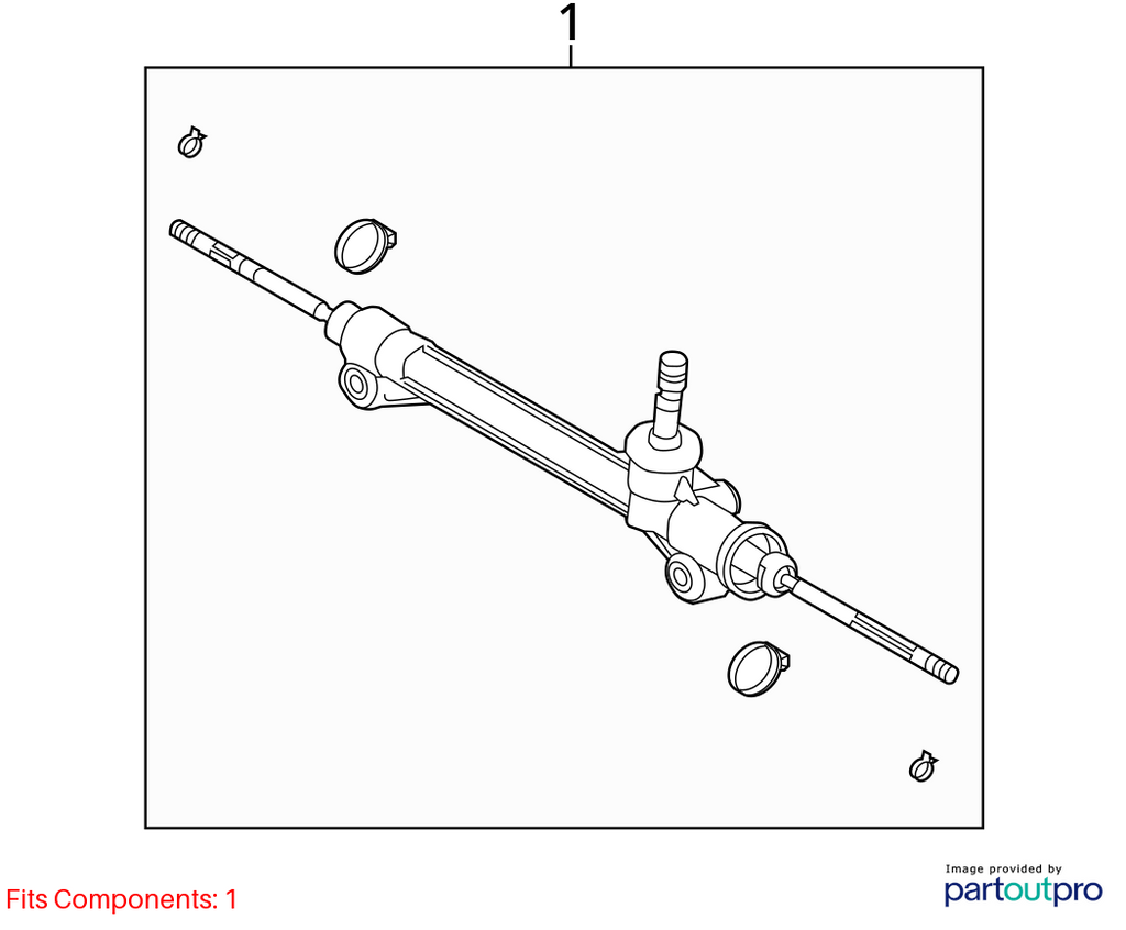 Used Rack and Pinion Assembly fits: 2013 Toyota Avalon Power Rack and Pinion Gra
