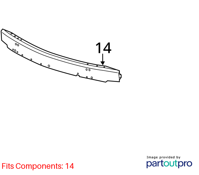 Used Front Bumper Reinforcement Front fits: 2020 Chevrolet Impala Front Grade A
