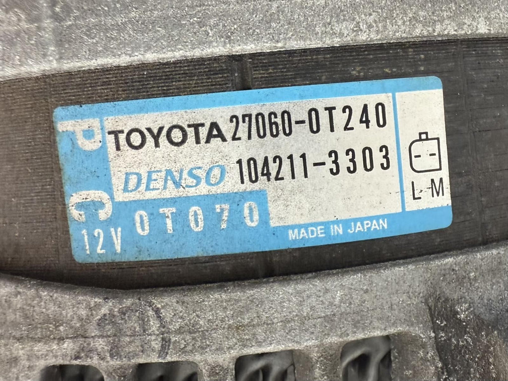 Used Alternator fits: 2015 Toyota Corolla 1.8L 100A ID 27060-0T240 Grade A