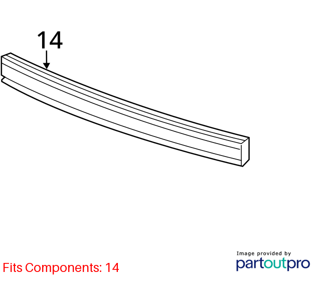 Used Rear Bumper Reinforcement Rear fits: 2013 Dodge Charger Rear Grade A