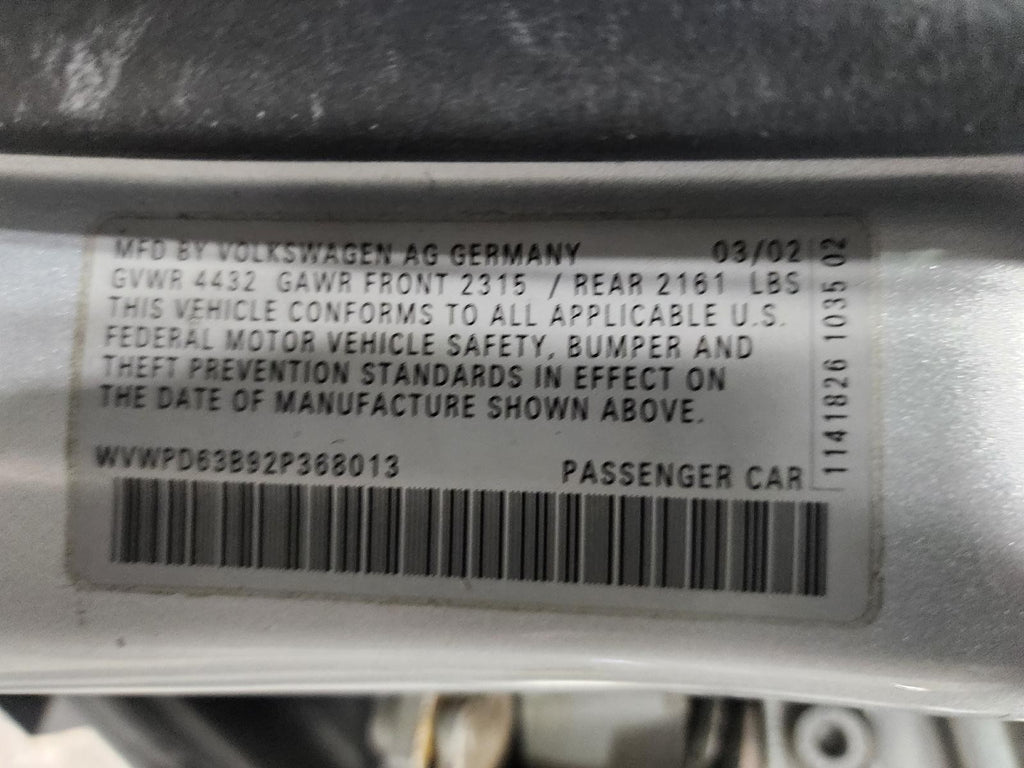 Used A/C Compressor fits: 2002 Volkswagen Passat 4 cylinder engine ID AWM Grade