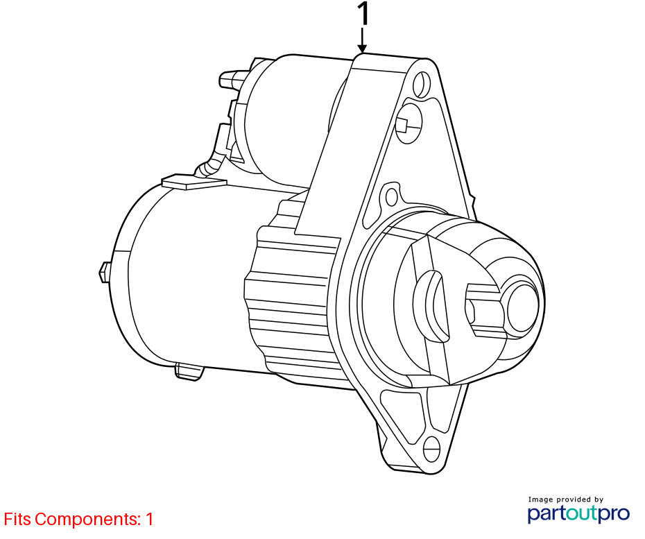 Used Starter Motor fits: 2016 Dodge Dart 2.0 Grade B