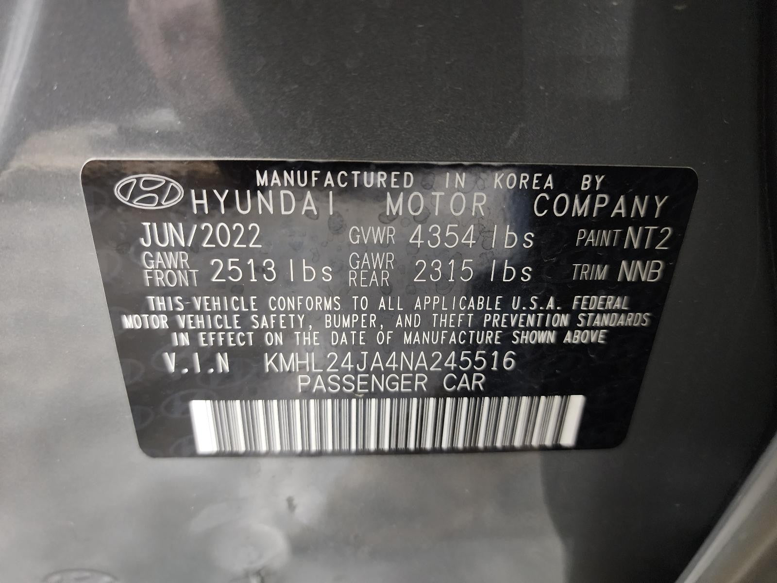 Used Starter Motor fits: 2022 Hyundai Sonata 2.5 Grade A