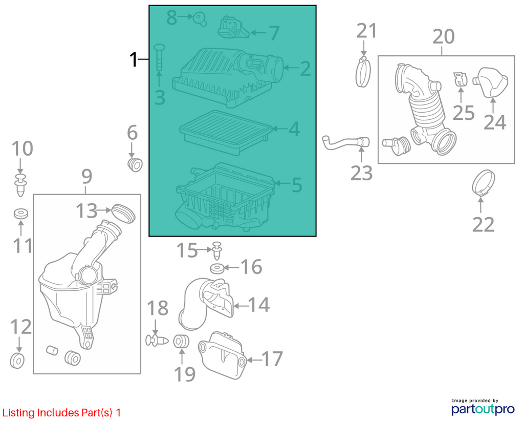 Used Air Cleaner Assembly fits: 2016 Chevrolet Spark  Grade A