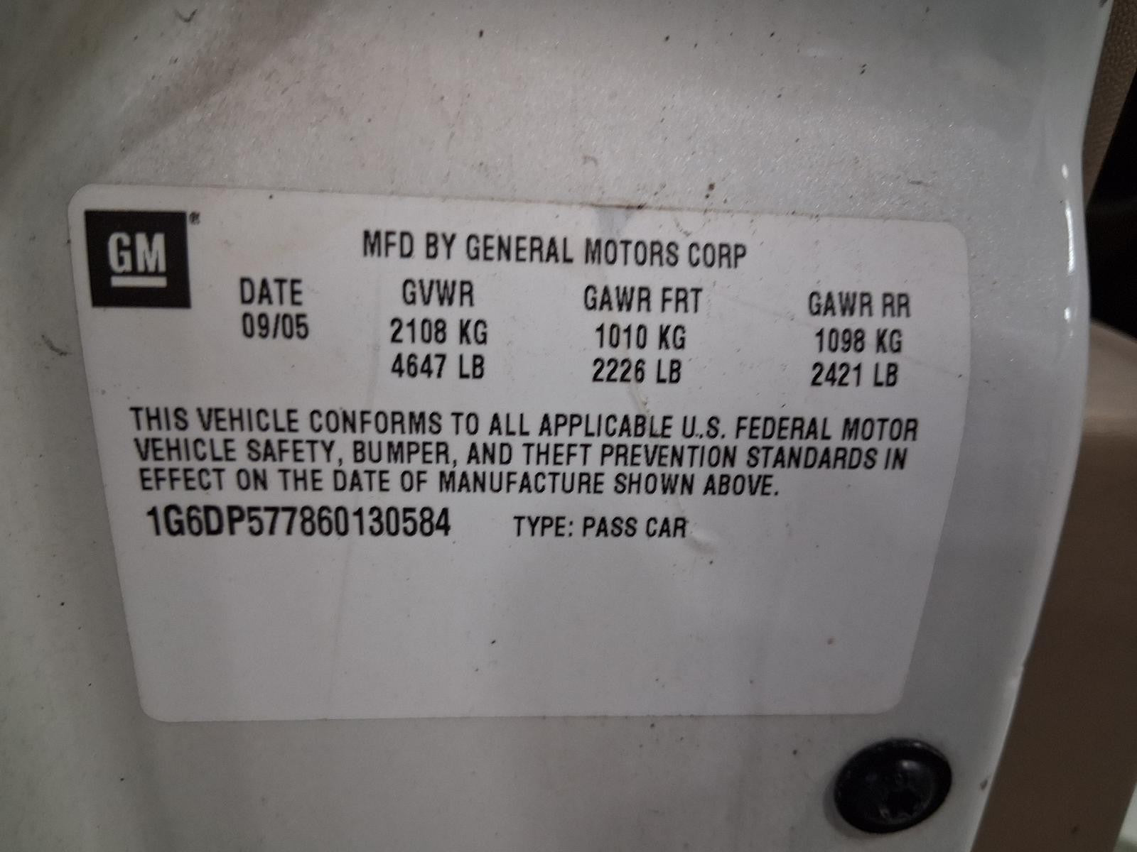 Used Windshield Wiper Motor fits: 2006 Cadillac Cts  Grade A