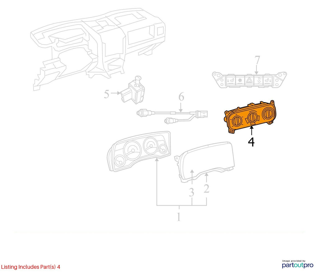 Used A/C Selector Switch fits: 2011 Jeep Patriot w/AC w/o automatic temperature