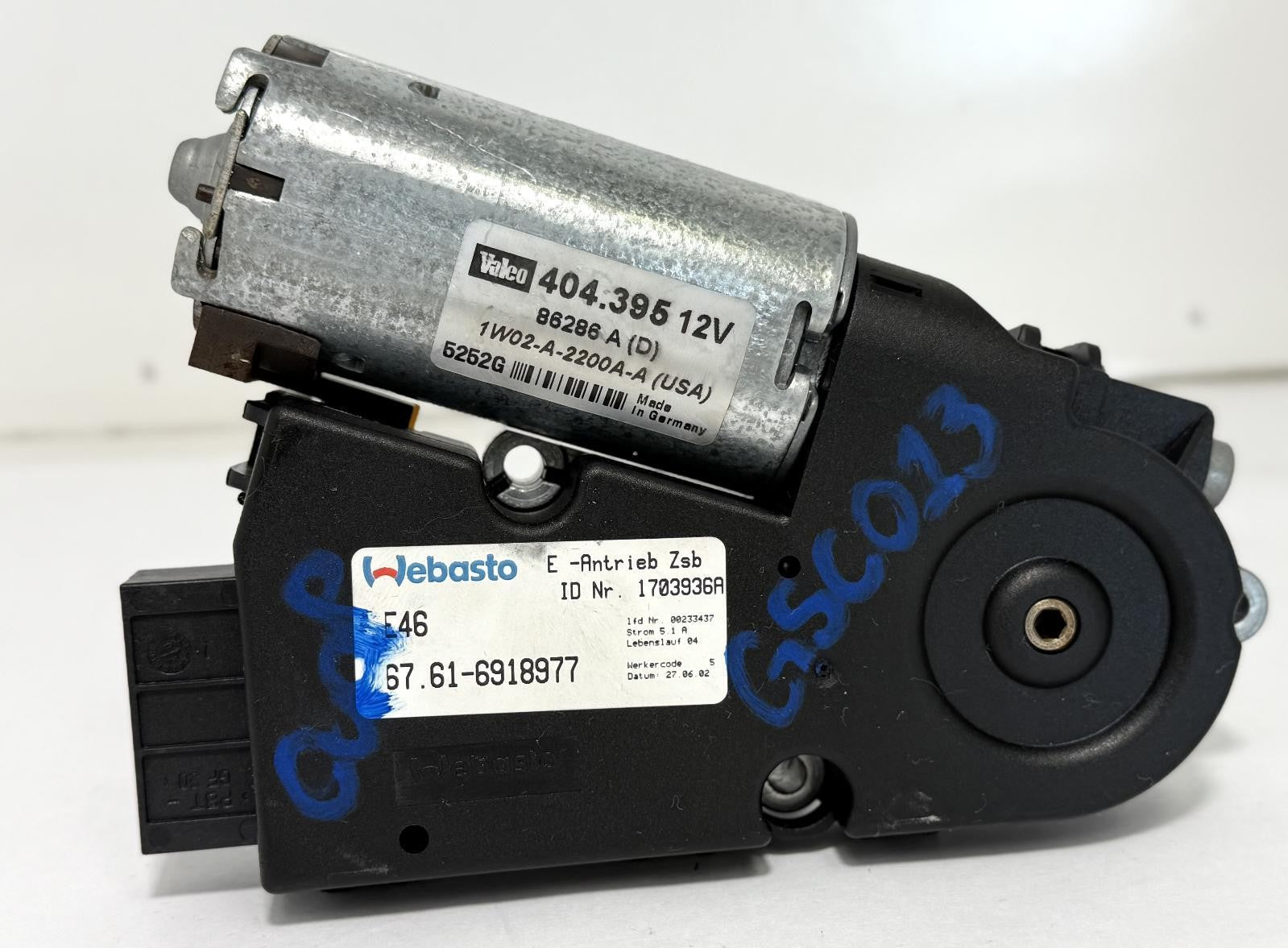 2001-2006 BMW 330i E46 SUNROOF MOONROOF MOTOR OEM