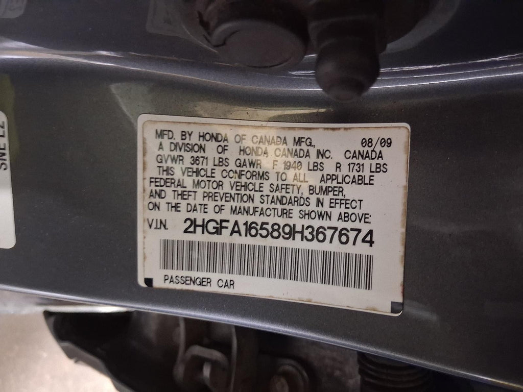 Used Front Right Door Window Regulator Front fits: 2009 Honda Civic Sdn Front Ri
