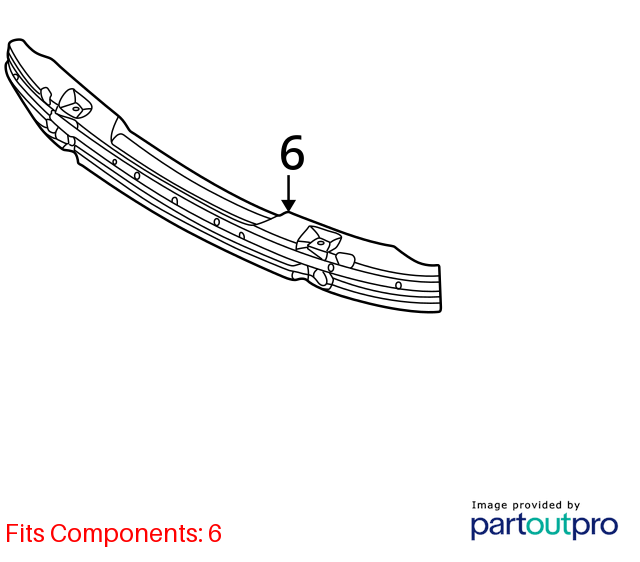 Used Front Bumper Reinforcement Front fits: 2001 Bmw 525I Front Grade A