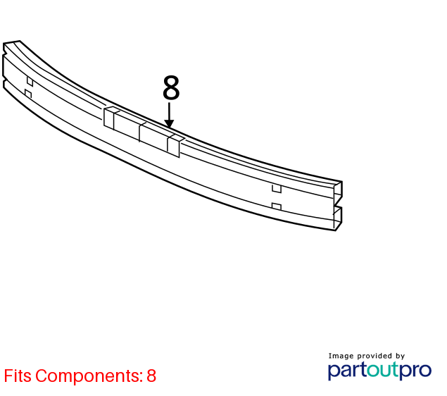 Used Rear Bumper Reinforcement Rear fits: 2013 Honda Civic Cpe Rear Grade A