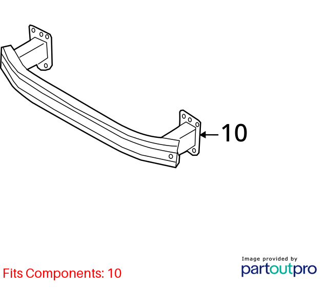 Used Front Bumper Reinforcement Front fits: 2016 Ram Promaster city Front Grade
