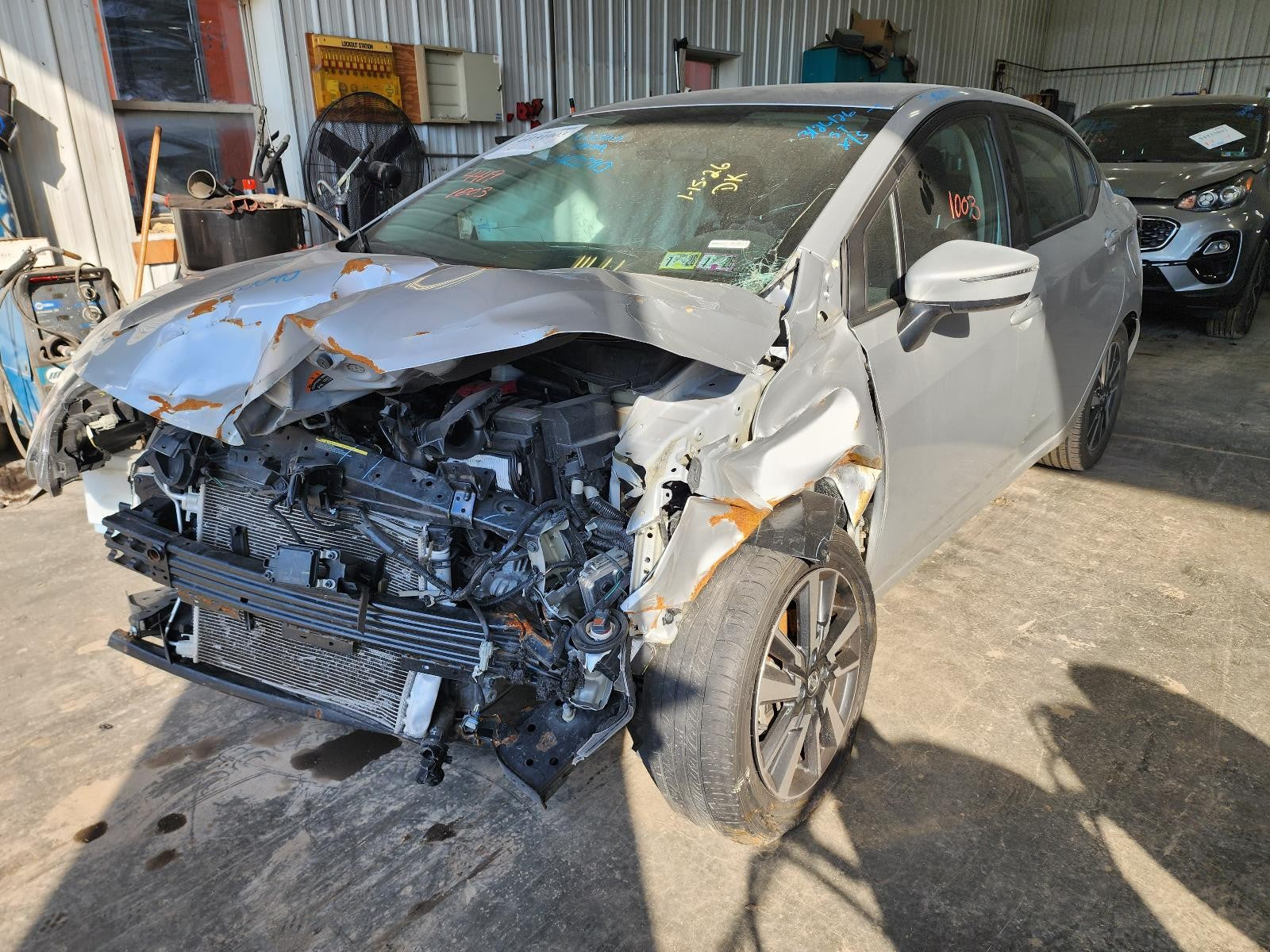 Used Steering Column fits: 2021 Nissan Versa floor shift CVT w/o fog lamps Grade