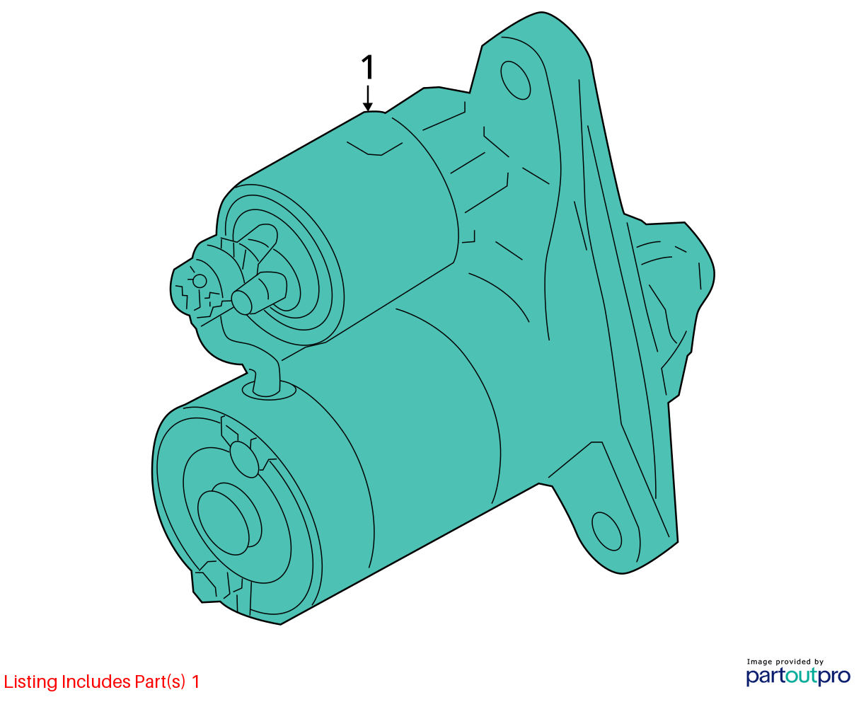 Used Starter Motor fits: 2023 Nissan Sentra  Grade A