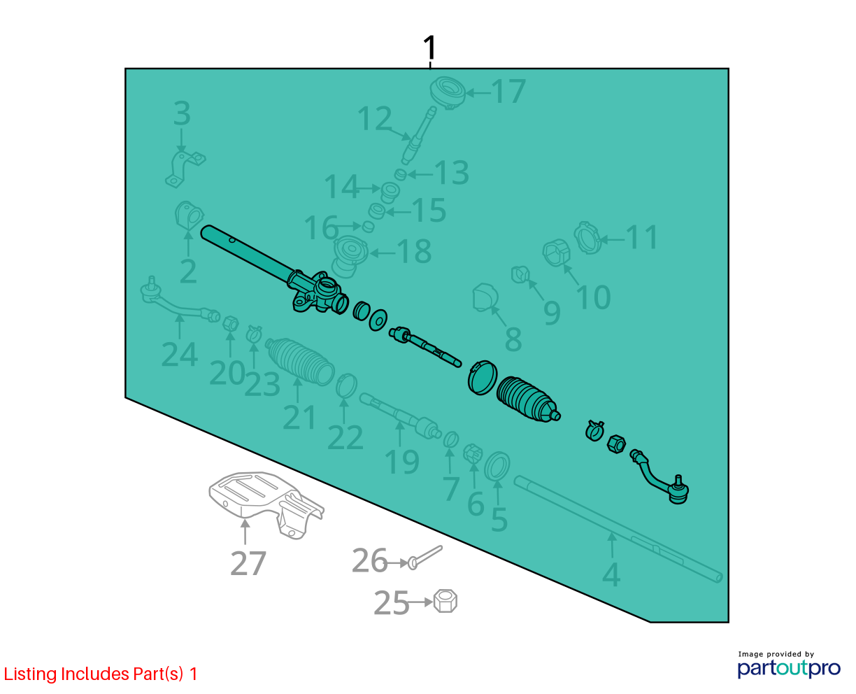 Used Rack and Pinion Assembly fits: 2012 Kia Rio Power Rack and Pinion Motor Dri