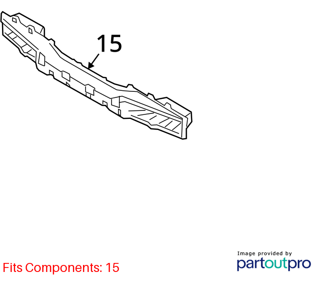 Used Rear Bumper Reinforcement Rear fits: 2019 Kia Optima US built VIN 5 1st dig