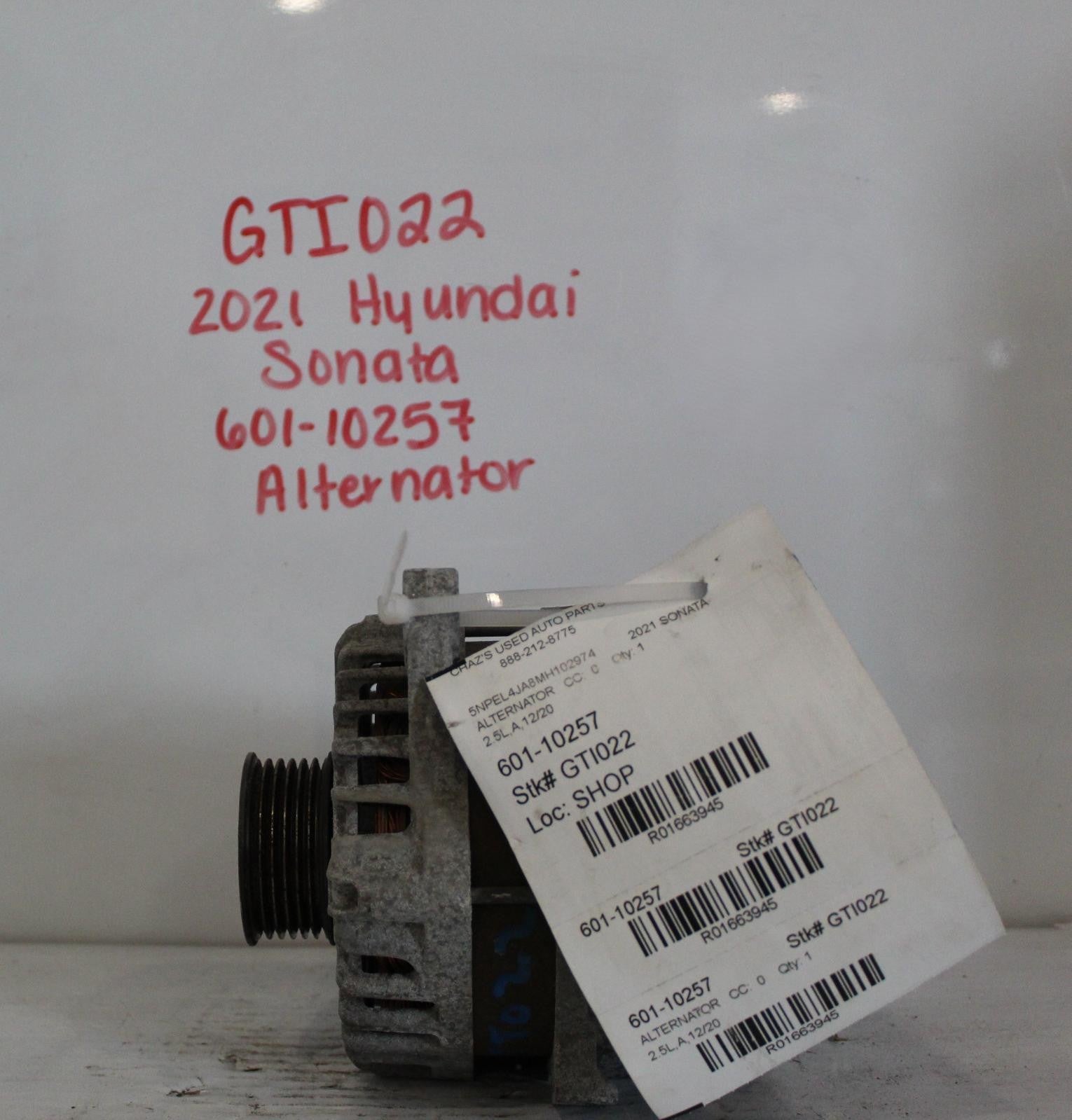 HYUNDAI SONATA Alternator 2.5L, naturally aspirated 21 22 23