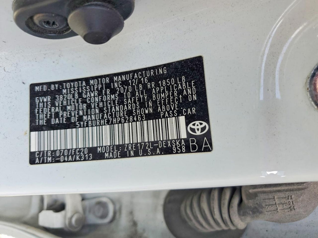 Used Front Right Drive Axle Shaft fits: 2017 Toyota Corolla Front Axle R. exc. X