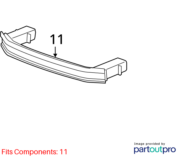 Used Front Bumper Reinforcement Front fits: 2016 Chevrolet Cruze Front Grade A