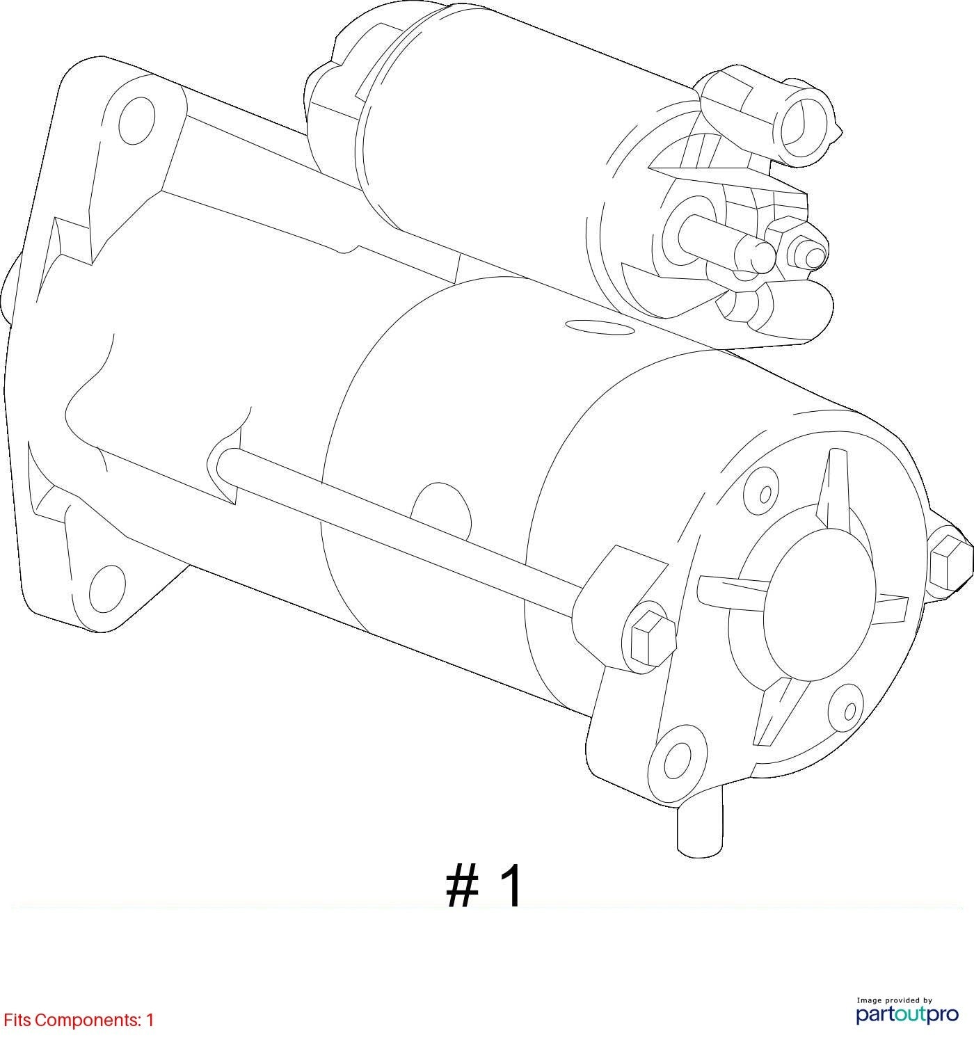 Used Starter Motor fits: 2016 Chevrolet Malibu VIN B 4th digit New Style AT Grad