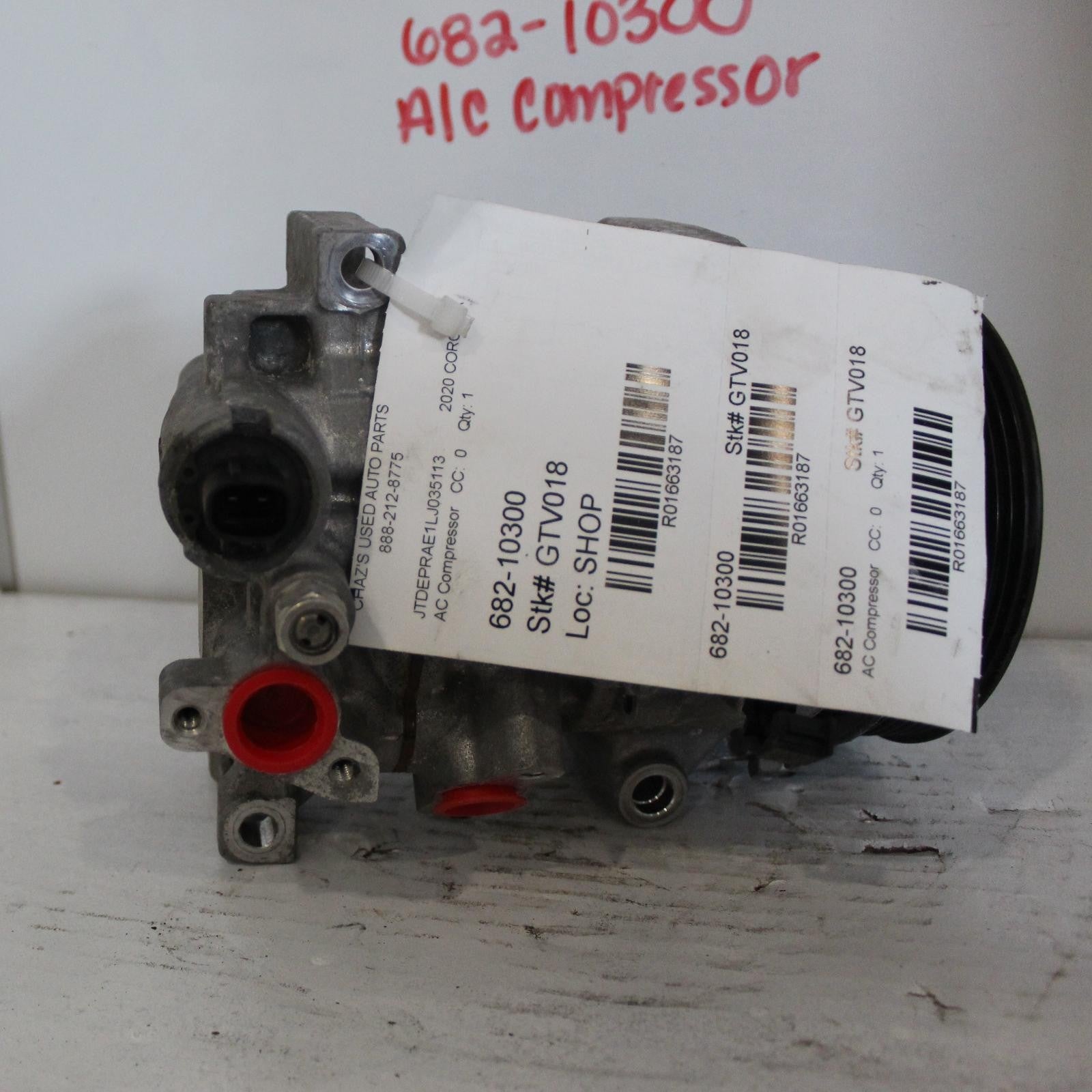 Used A/C Compressor fits: 2020 Toyota Corolla Sedan 1.8L 2ZRFAE engine Grade A