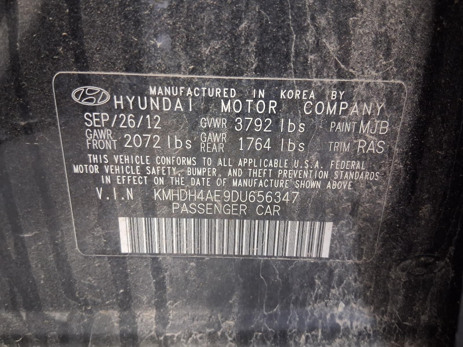 Used Windshield Wiper Motor fits: 2013 Hyundai Elantra Sedan 1.8 Grade A