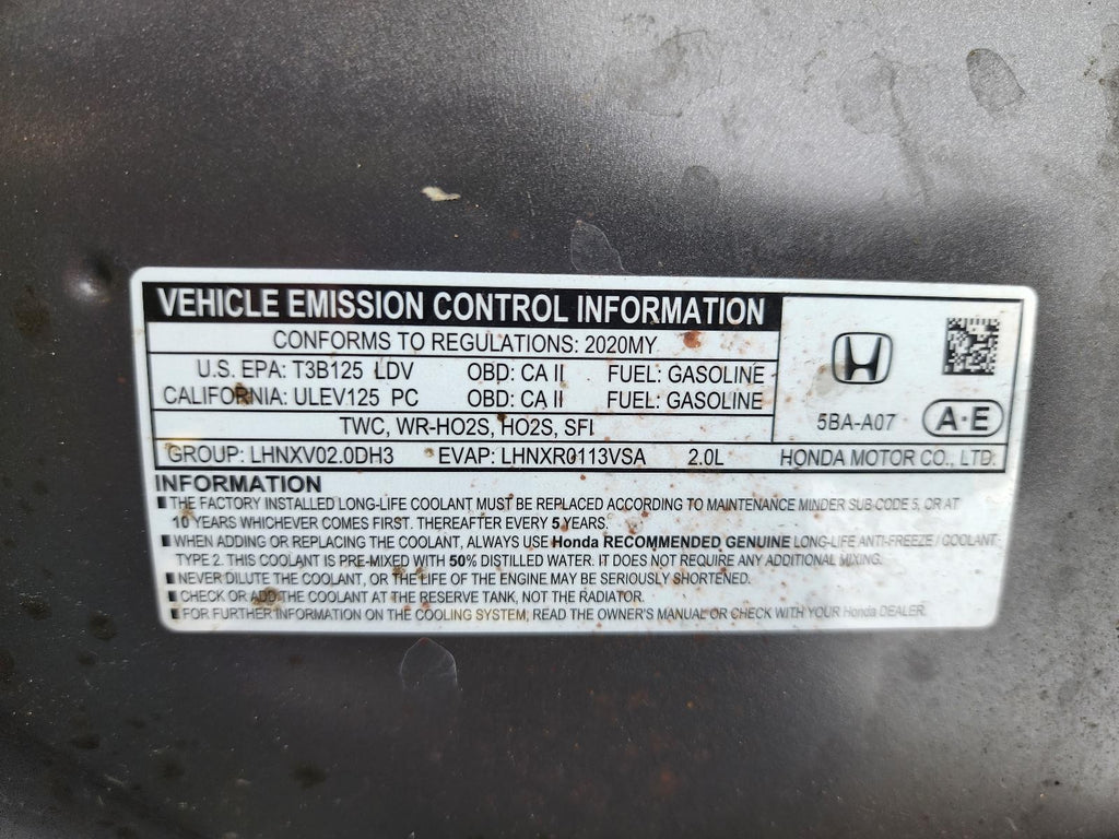 Used Front Left Seat Front fits: 2020 Honda Civic cloth manual Coupe non-heated
