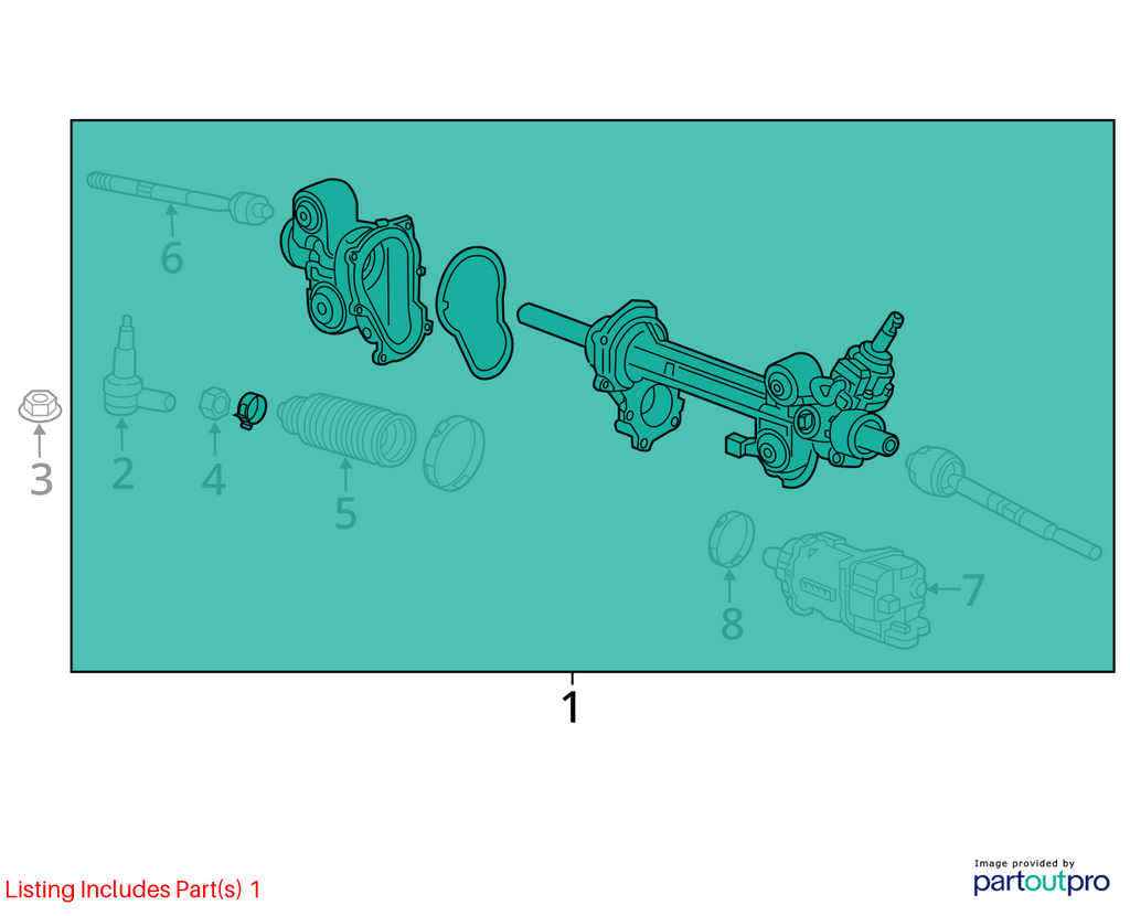Used Rack and Pinion Assembly fits: 2020 Chevrolet Colorado w/o ZR2 2.5 Grade B