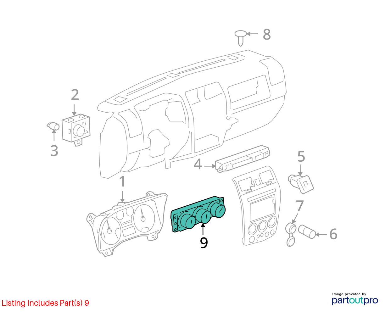 Used A/C Selector Switch fits: 2006 Hummer H3  Grade A