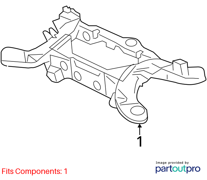 Used Rear Frame Crossmember fits: 2019 Chrysler 300 rear 3.6 Rear Grade A