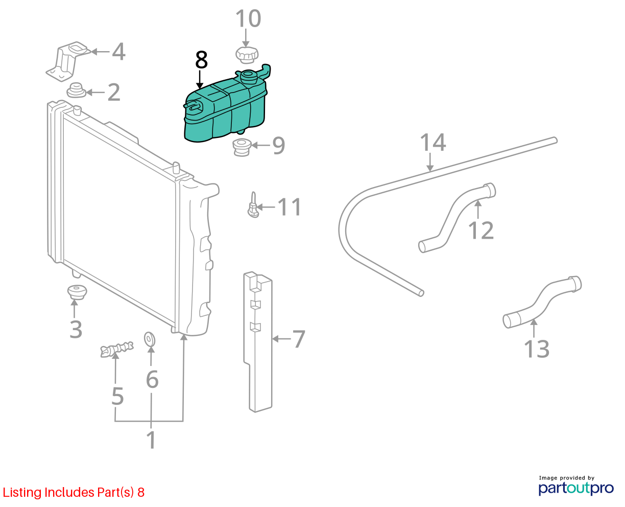 Used Engine Coolant Reservoir fits: 2004 Mercedes-benz Mercedes s-class 220 Type